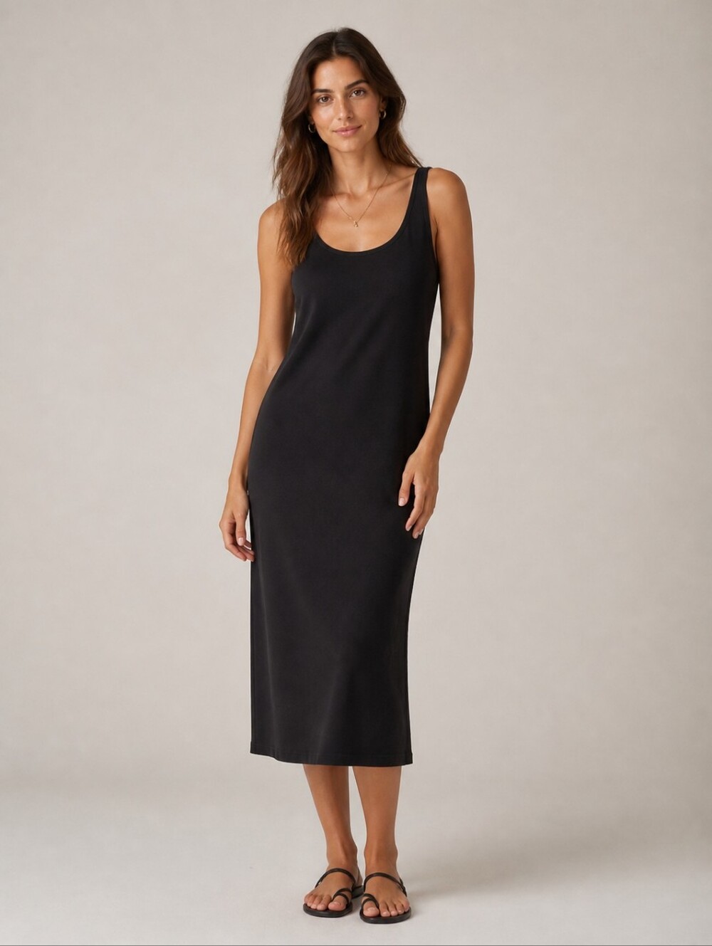 MM.LaFleur Black Maxi Slip Dress